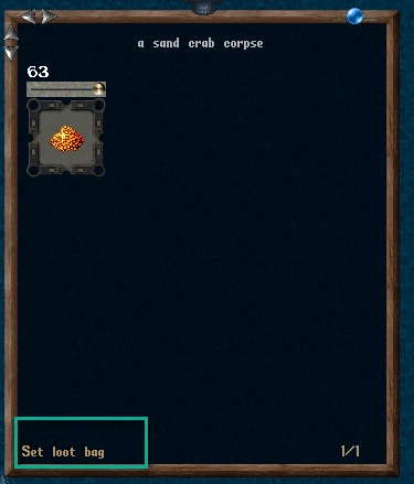 Loot from corpse